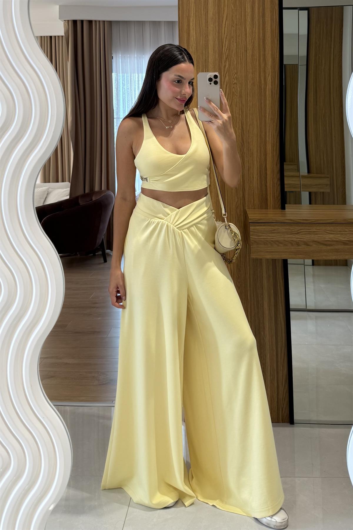 Tiago Sarı Asimetrik Bel Spor Takım