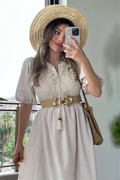 Tokalı hasır kemer