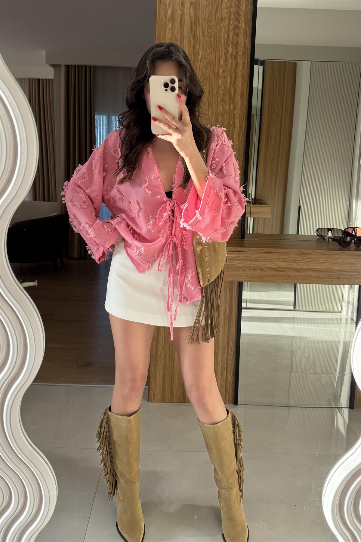 Towley Beyaz Mini Şort Etek