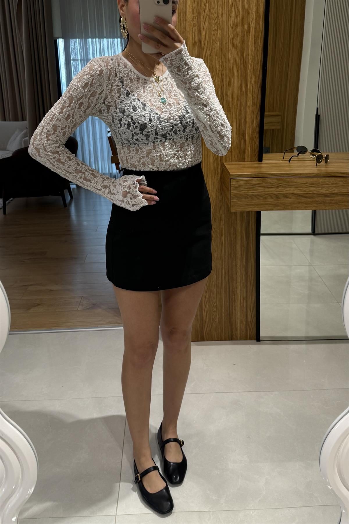 Towley Siyah Mini Şort Etek