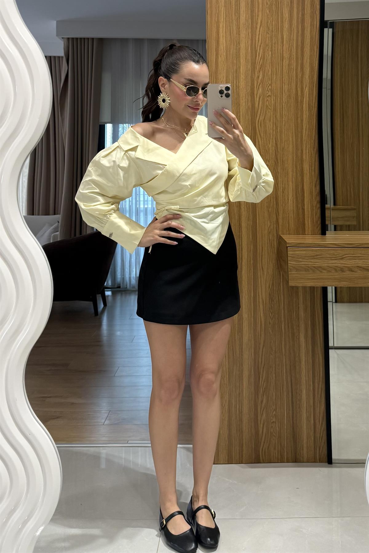 Towley Siyah Mini Şort Etek