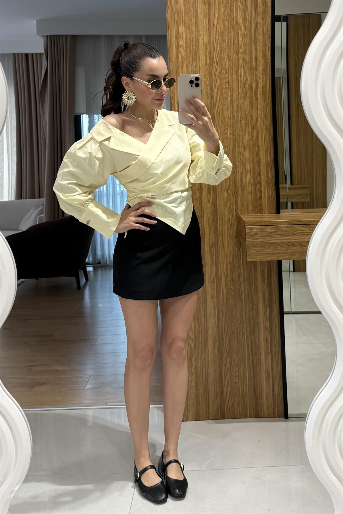 Towley Siyah Mini Şort Etek