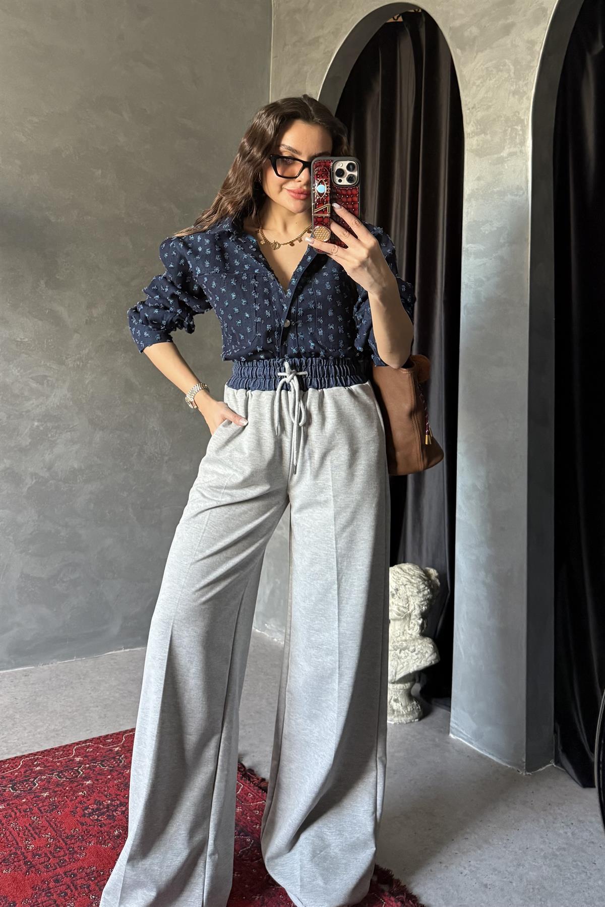 Trablus Bel Denim Detaylı Eşofman