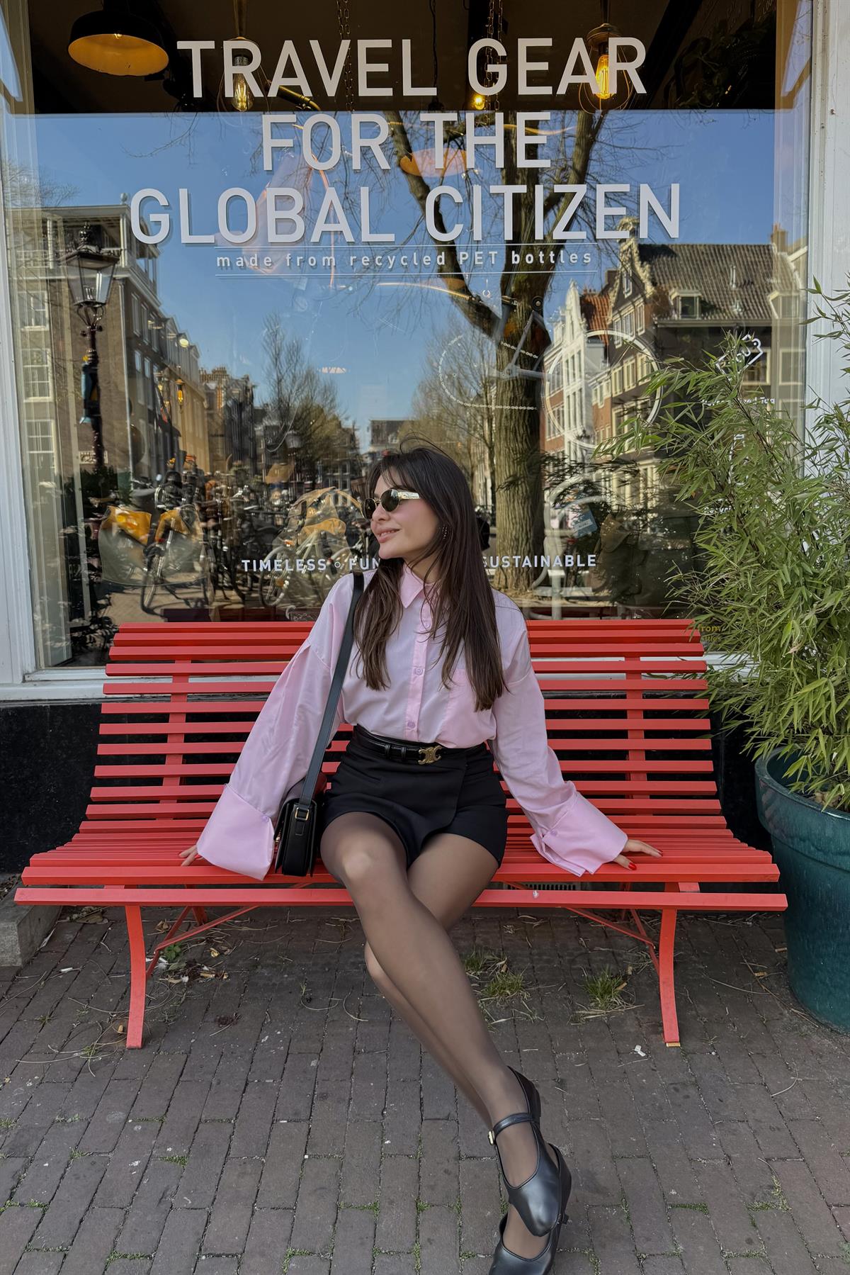 Tulip Pembe Kolları Manşet Detaylı Gömlek