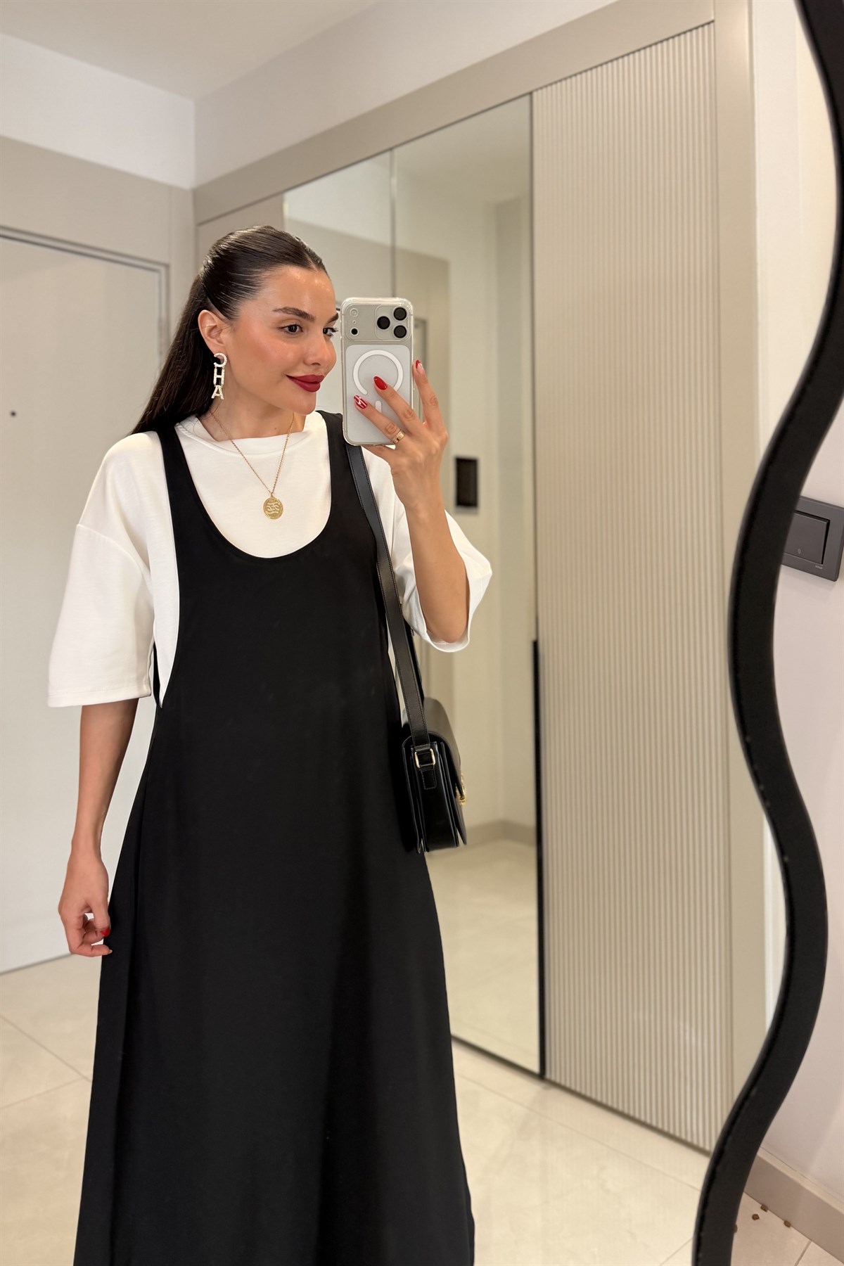 Twst Oval Yaka Elbise Tshirt Takım