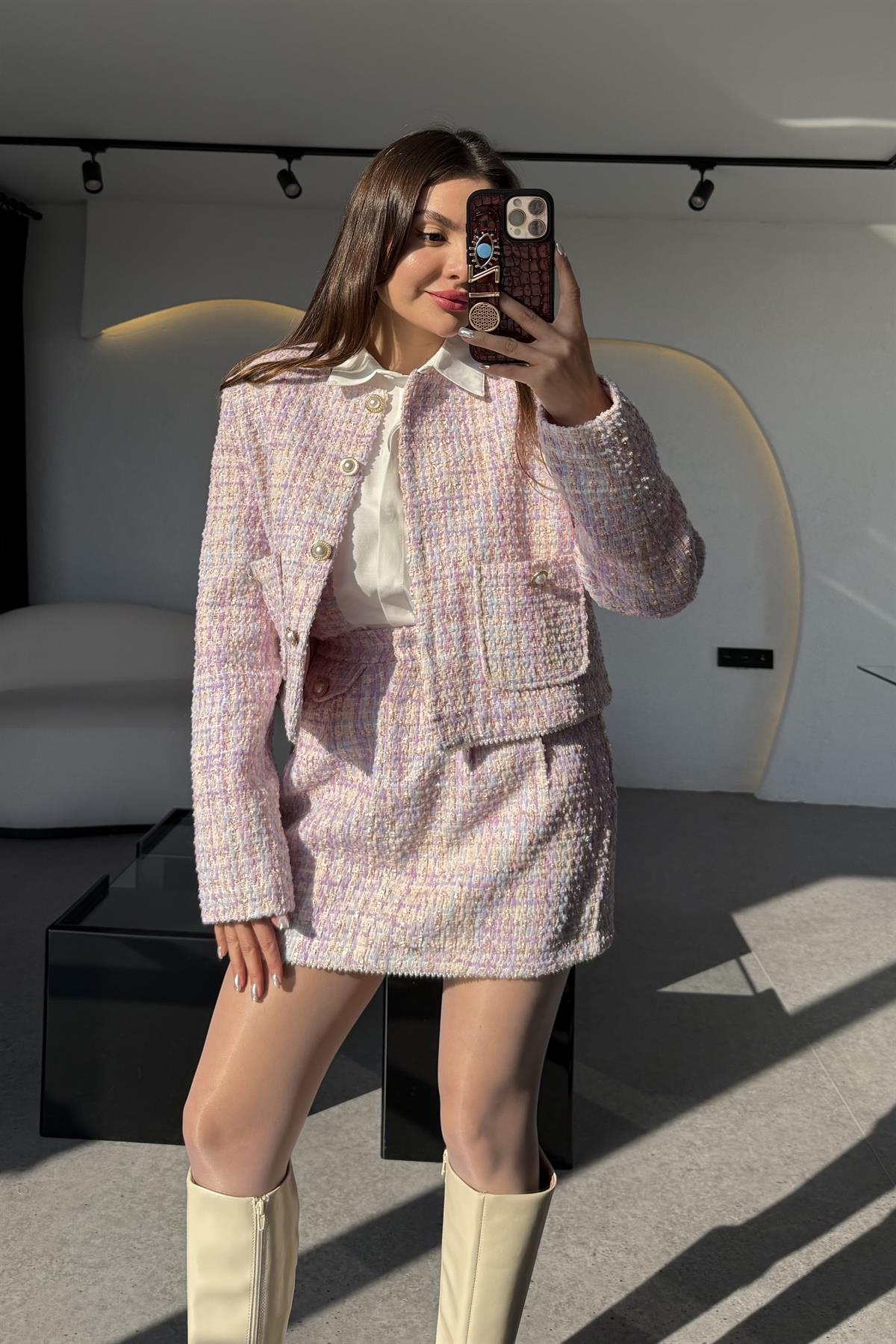 Unicorn Tüvit İnci Düğmeli Ceket