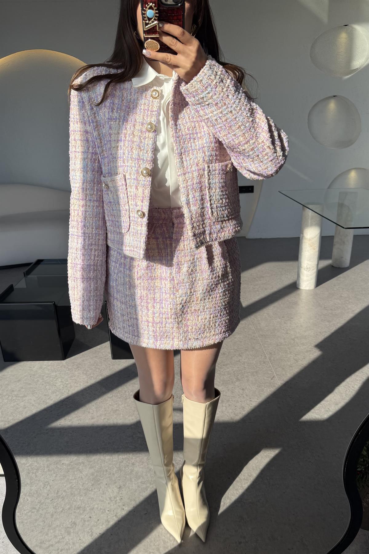 Unicorn Tüvit İnci Düğmeli Ceket