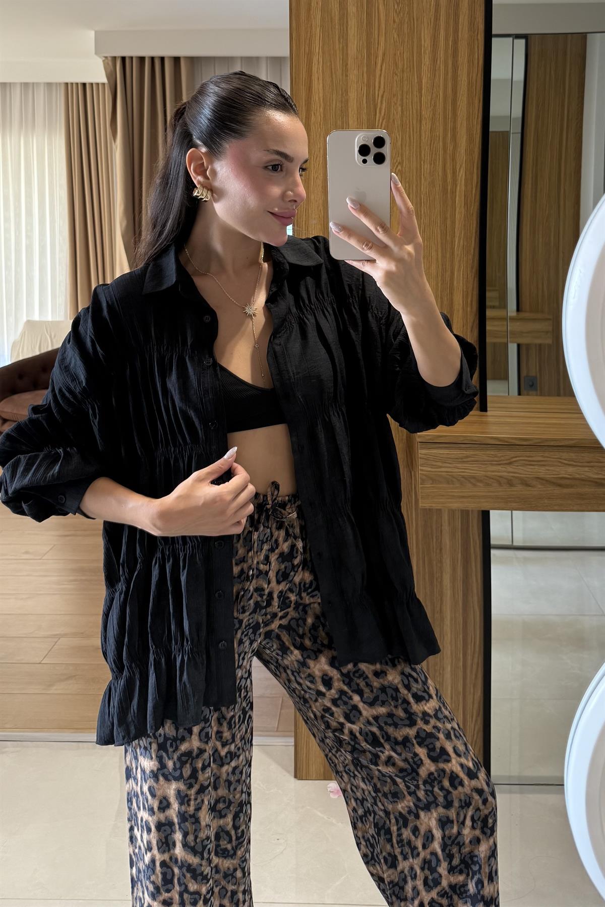 Urbina Siyah Gipe Gömlek