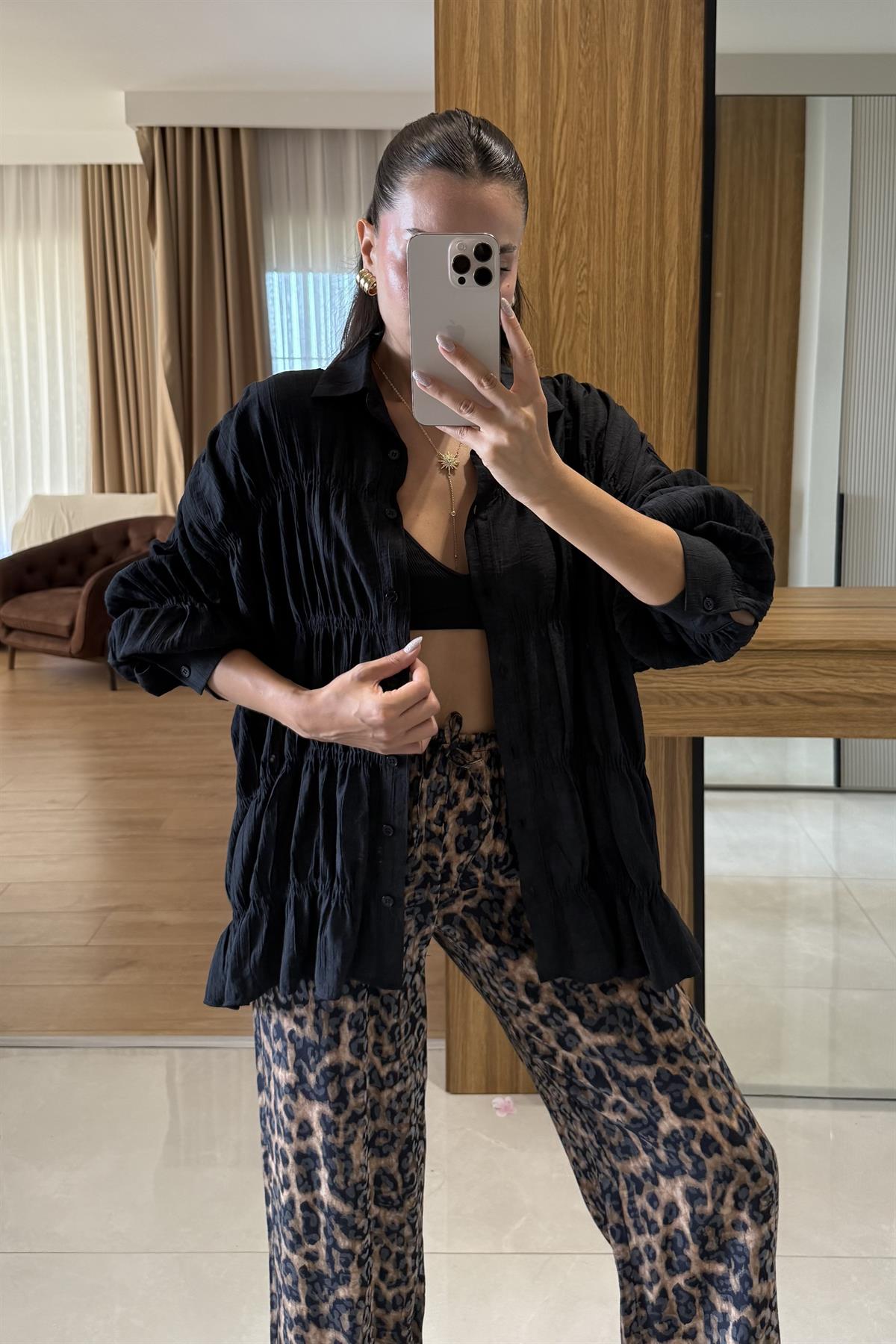 Urbina Siyah Gipe Gömlek