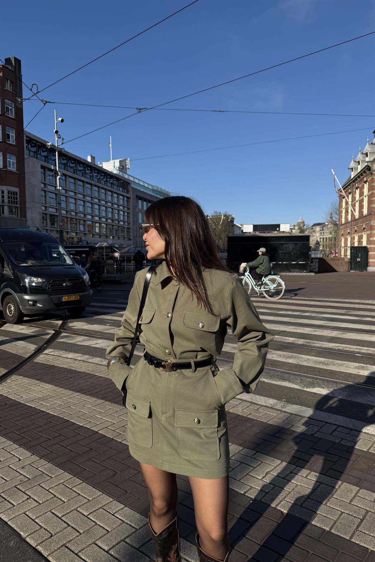 Utrech Haki Gold Düğmeli Ceket