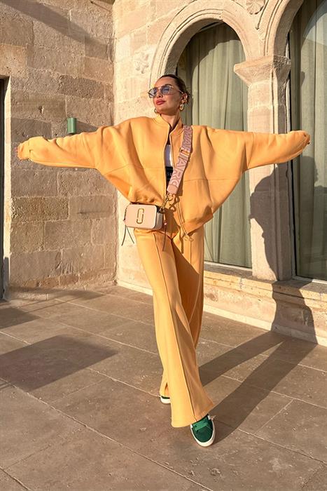 Valencia 3 İplik Şardonlu Eşofman Takım - Kavuniçi