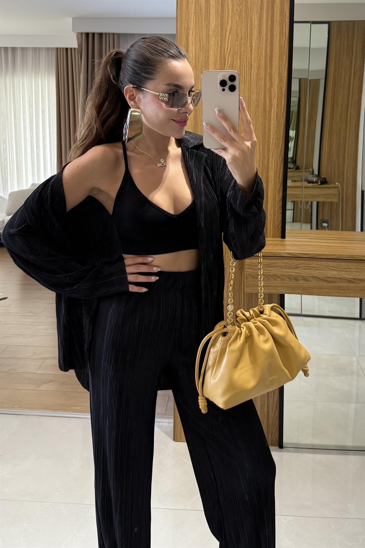 Valentina Siyah Kırinkıl İkili Takım
