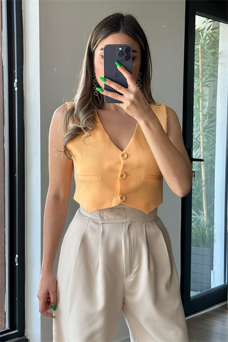 Valy kavun içi crop yelek