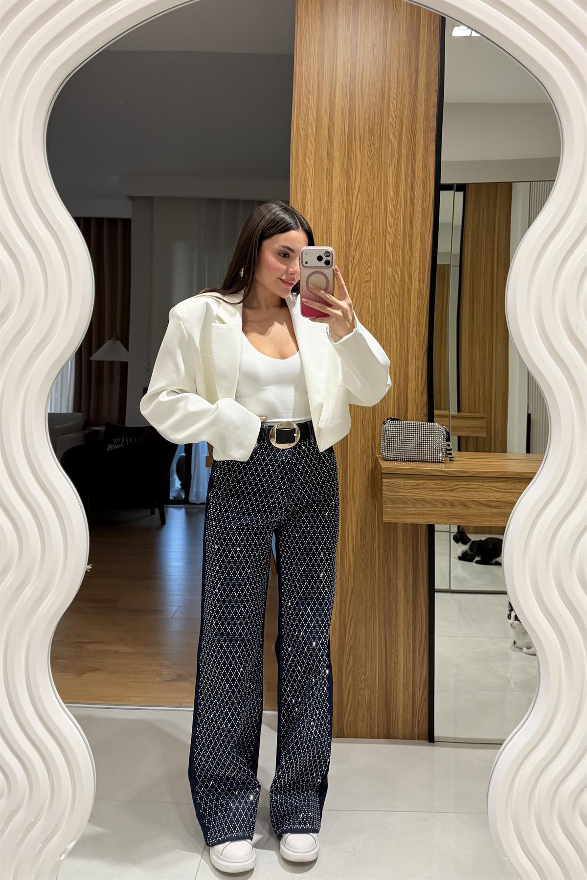 Vanessa Darkblue Taşlı Jean