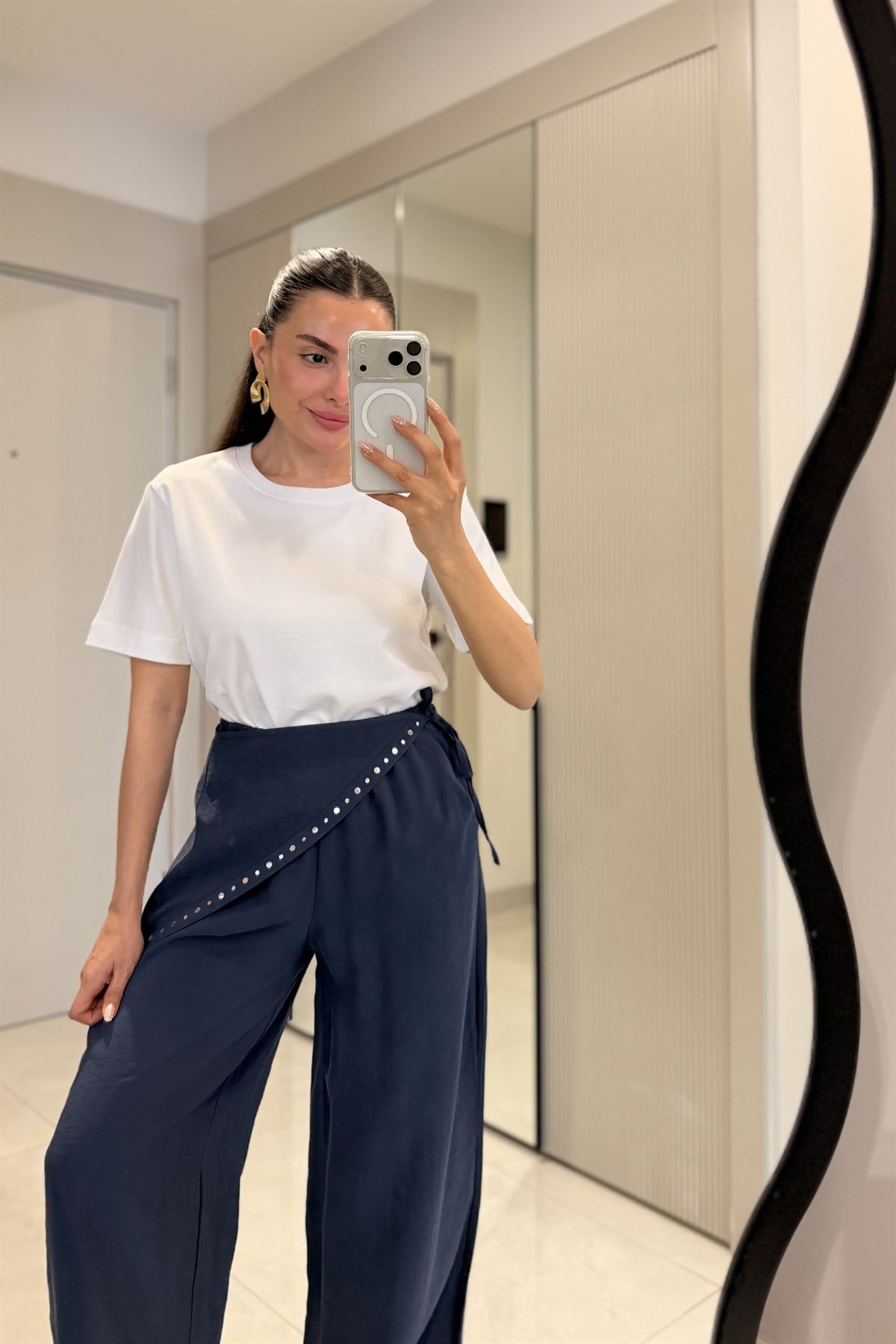 Vanetta Beyaz Bisiklet Yaka Dilvin Tshirt