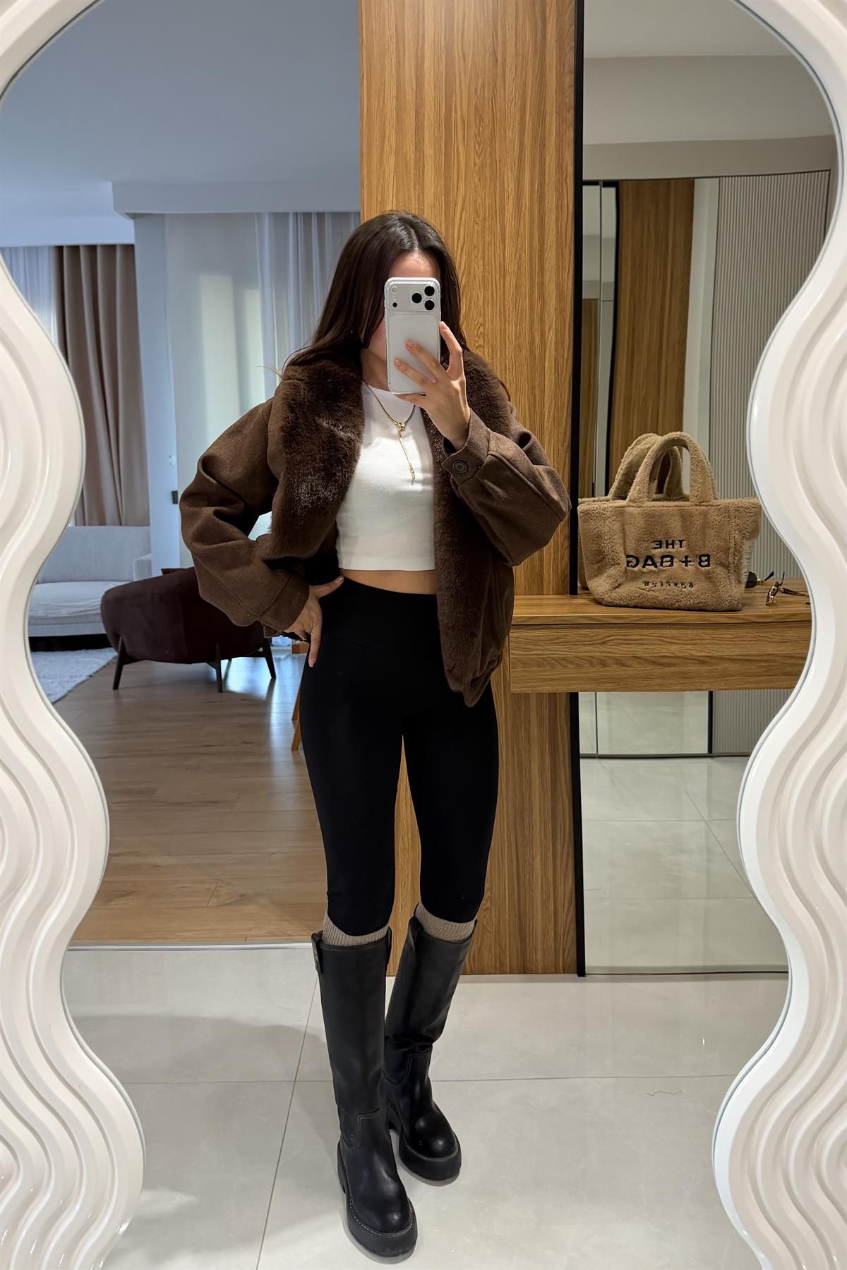 Velasy Siyah İçi Şardonlu Toparlayıcı Tayt 