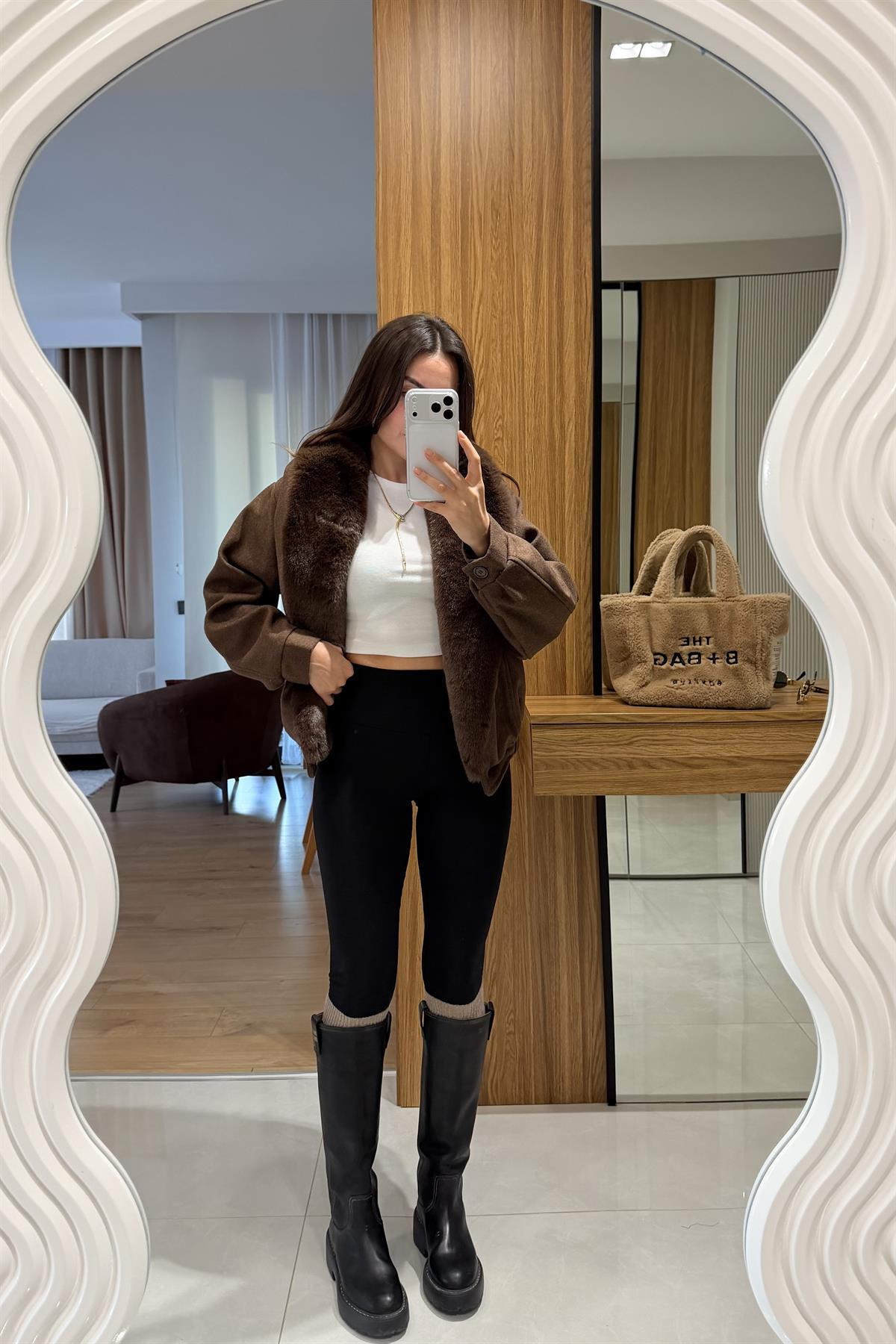 Velasy Siyah İçi Şardonlu Toparlayıcı Tayt 