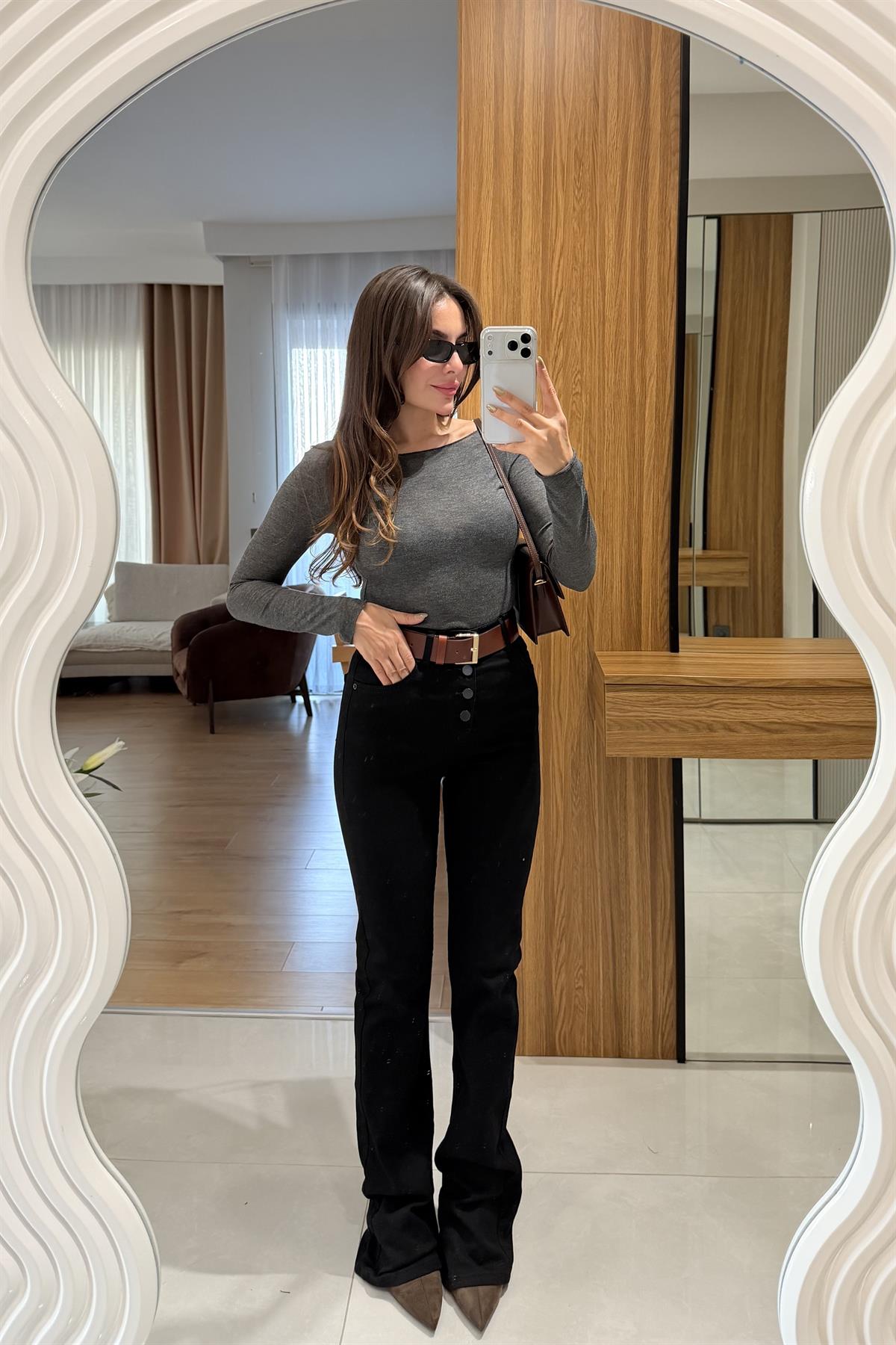 Veneto Siyah İspanyol Jean