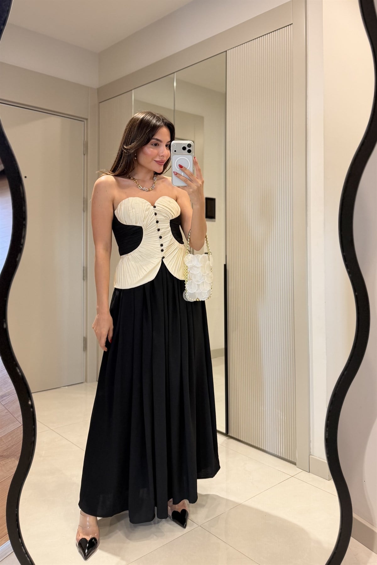 Venice Siyah Astarlı Maxi Etek