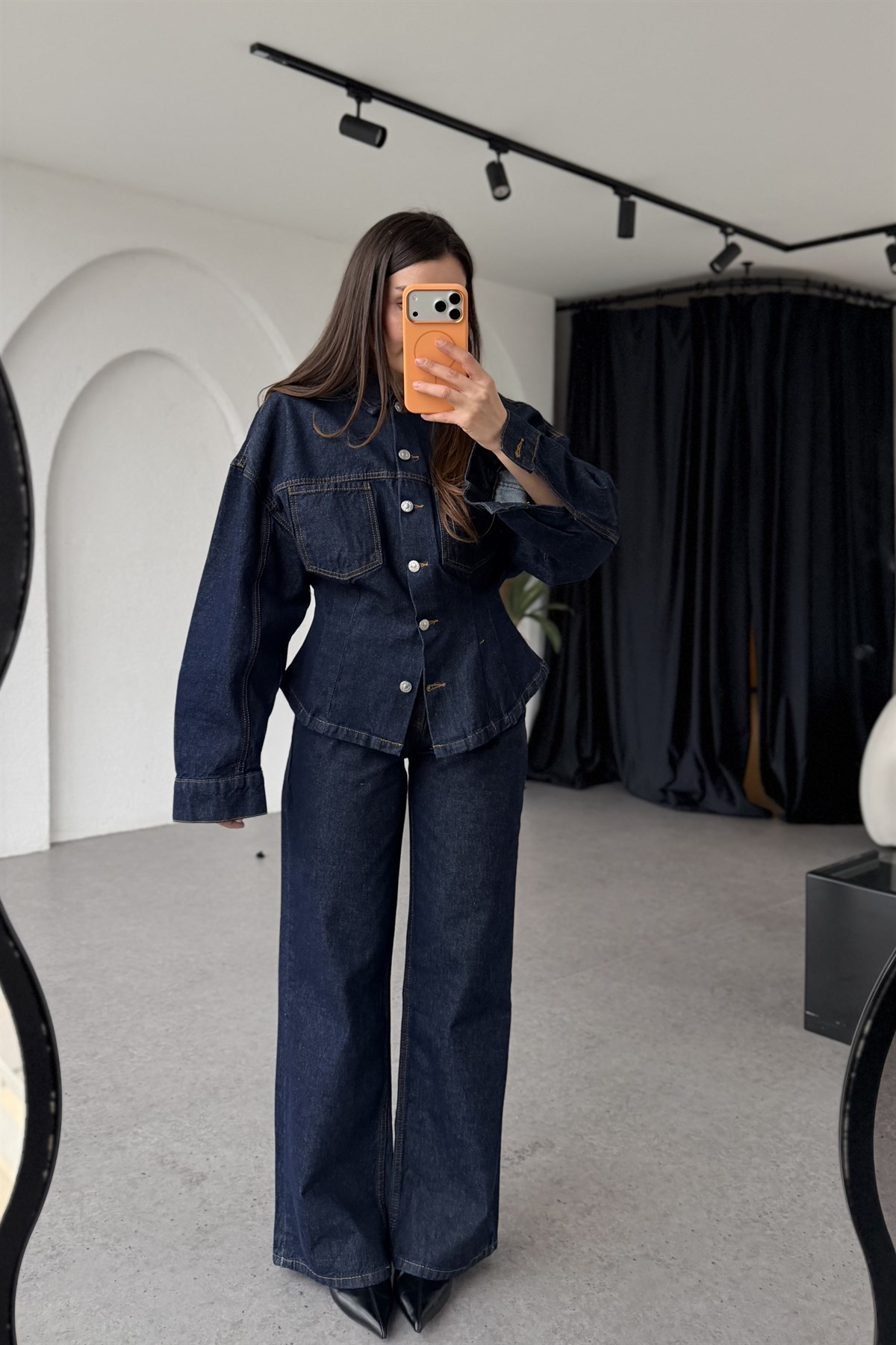 Ventura Denim Belden Oturmalı Takım