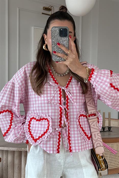 Venue Kalp İşlemeli Özel Üretim Gömlek