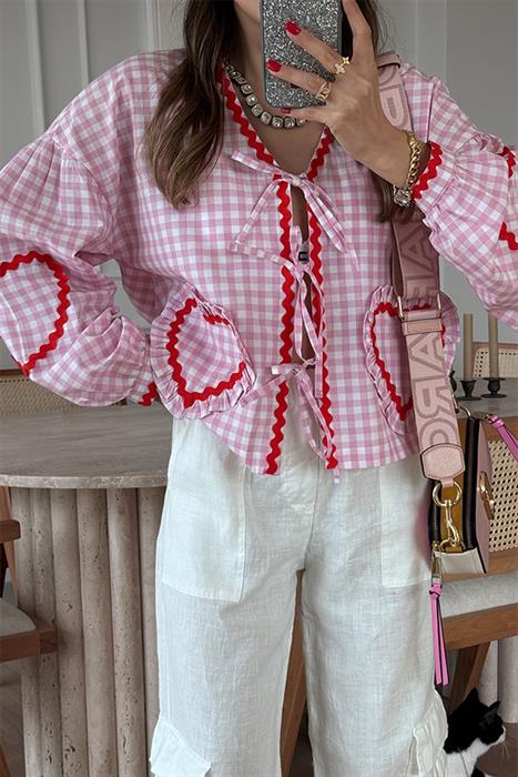 Venue Kalp İşlemeli Özel Üretim Gömlek