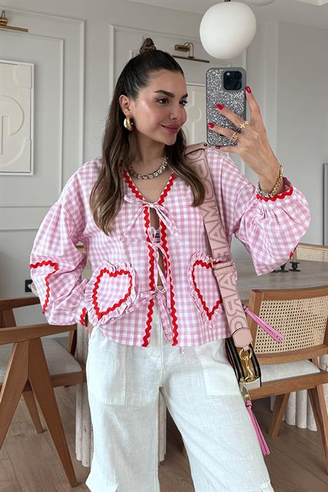 Venue Kalp İşlemeli Özel Üretim Gömlek