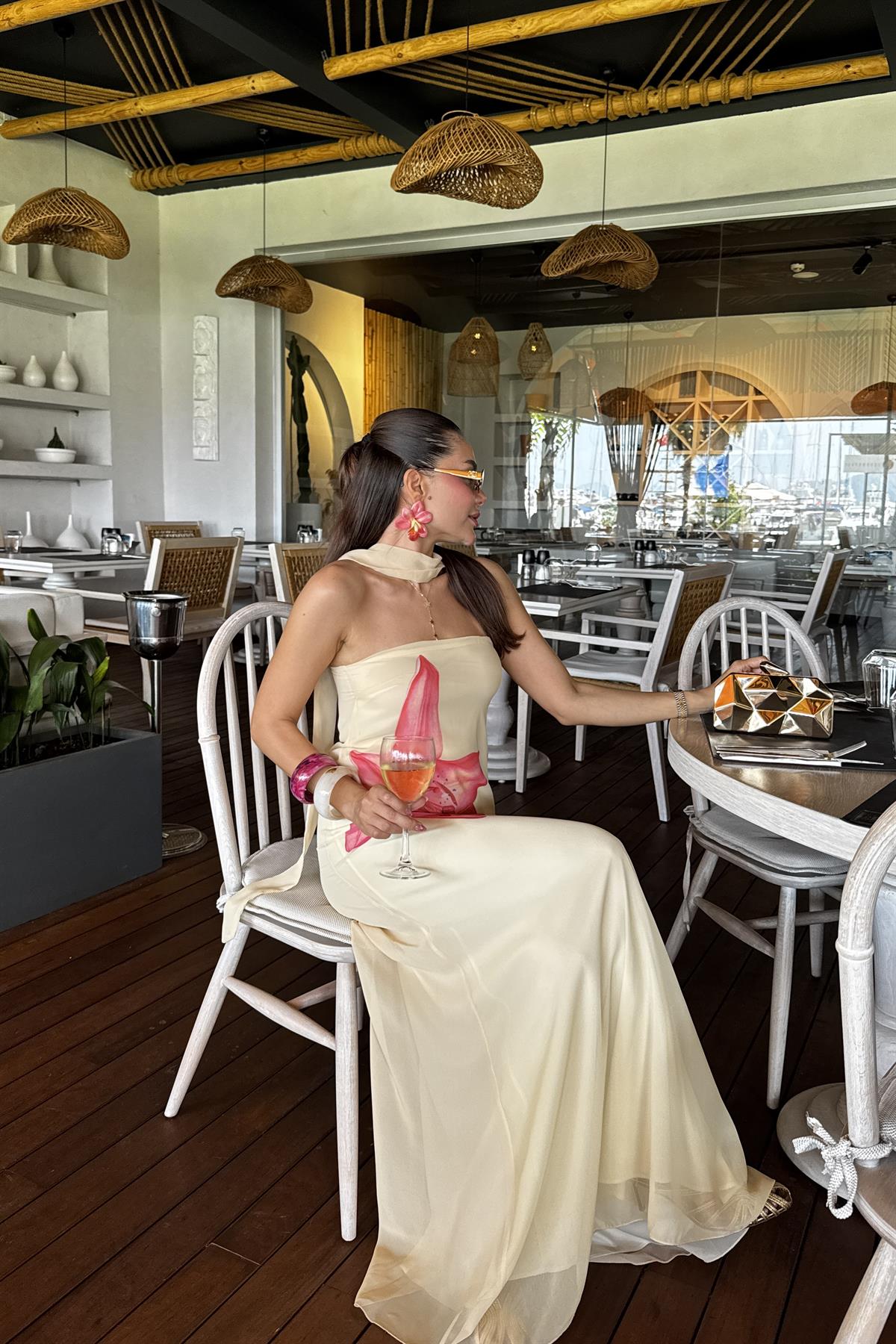 Verena Tasarım Çiçek Desen Elbise 