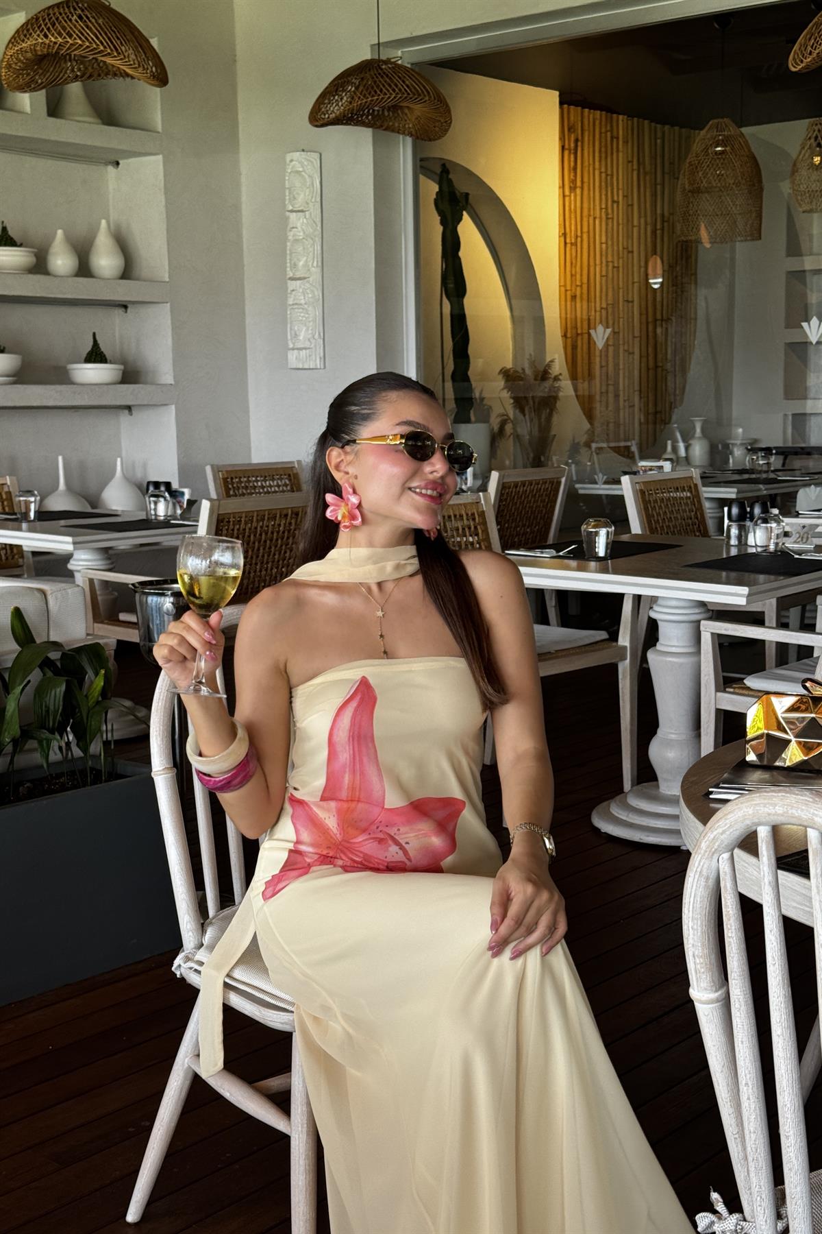 Verena Tasarım Çiçek Desen Elbise 