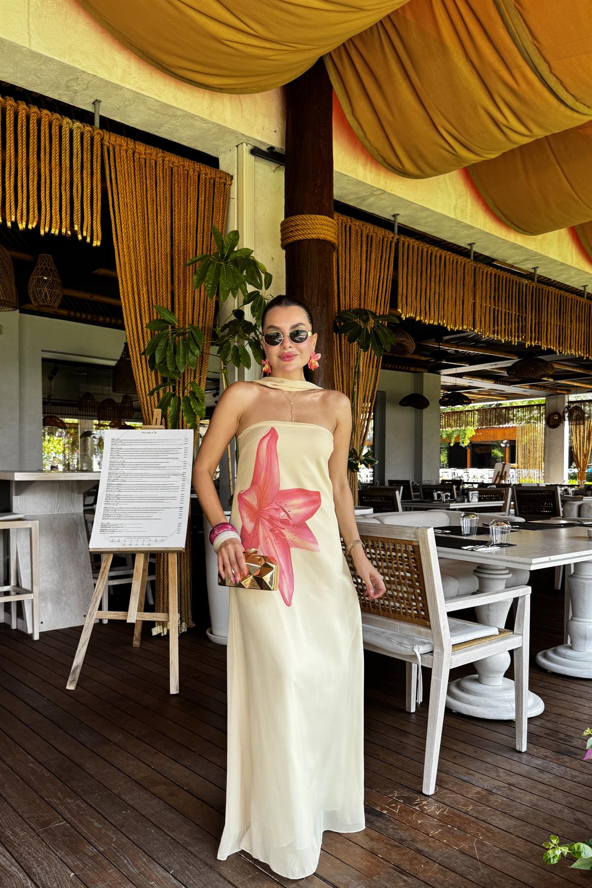 Verena Tasarım Çiçek Desen Elbise 