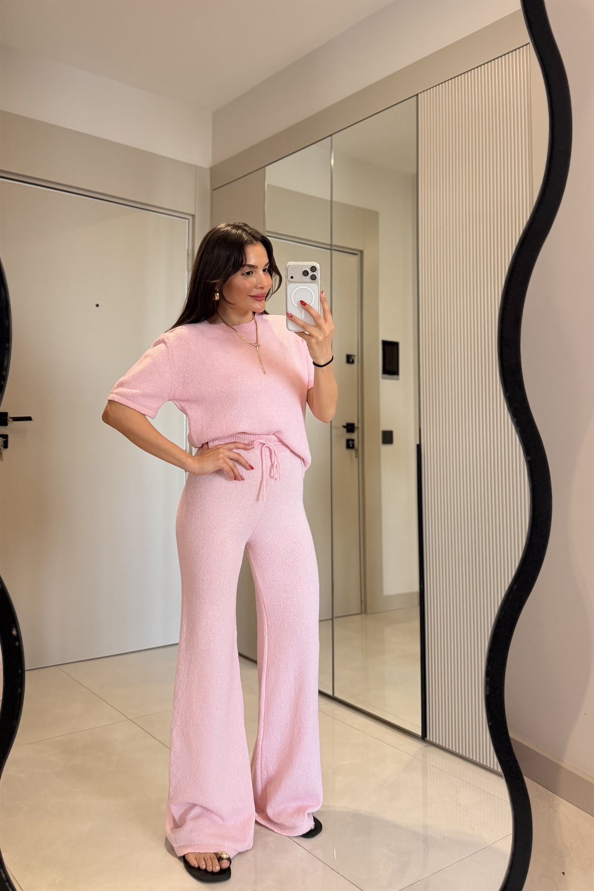 Versa Pembe Mevsimlik Triko Takım