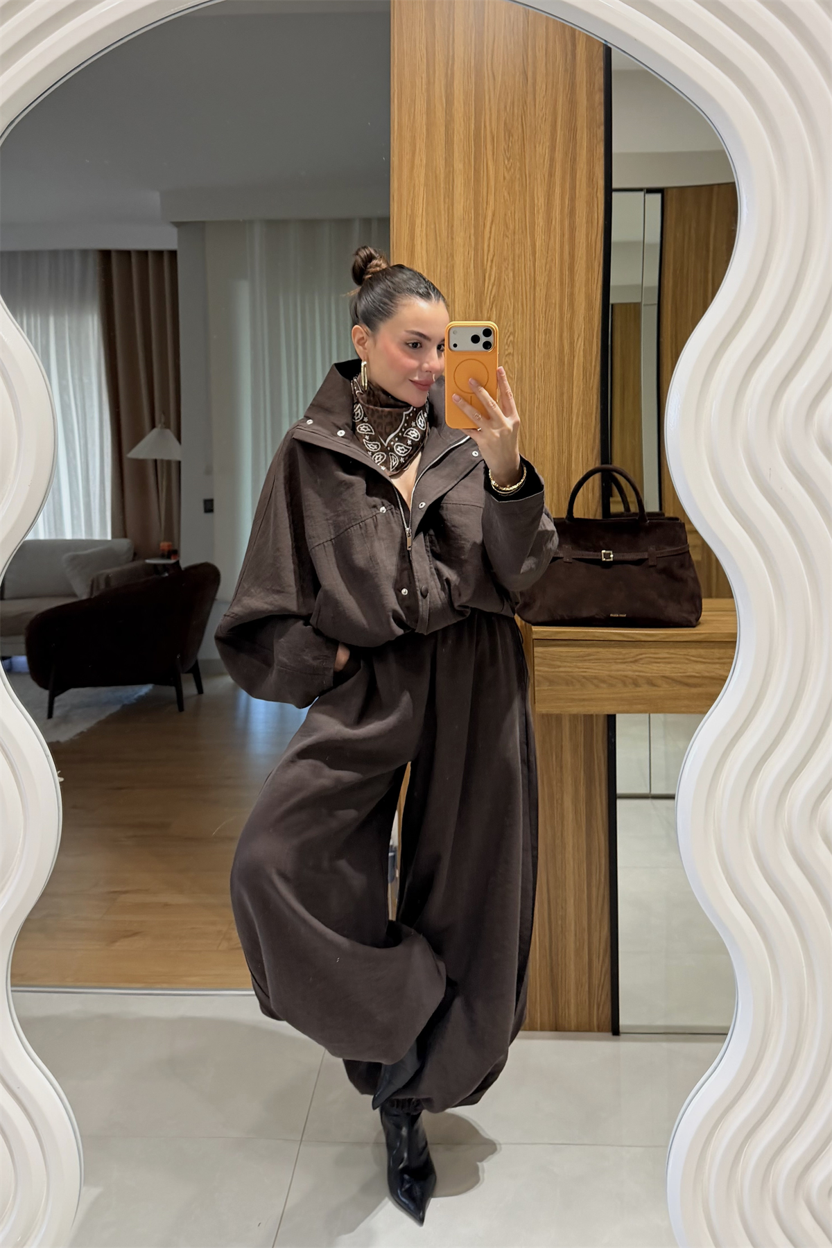 Vessi Kahve Premium Bomber İkili Takım