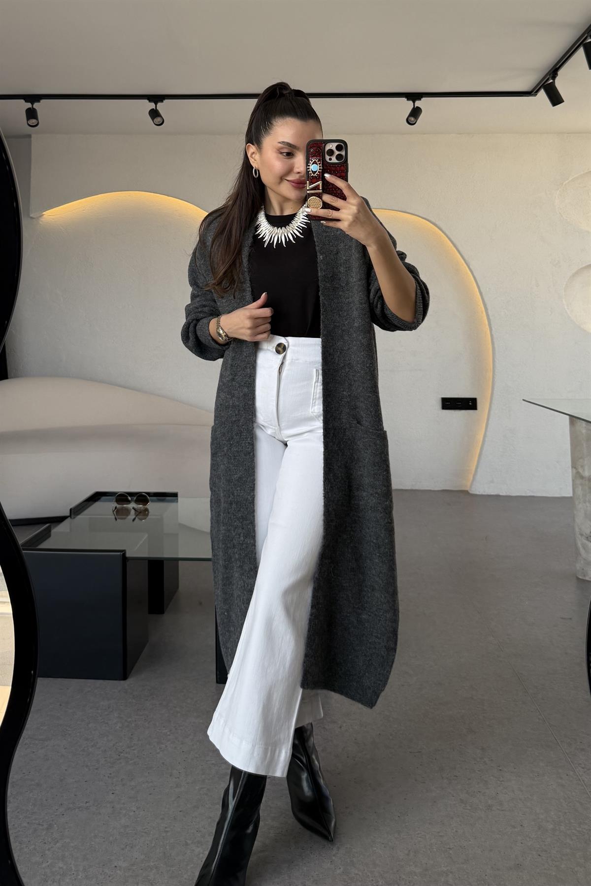 Vince Beyaz Likralı Jean 