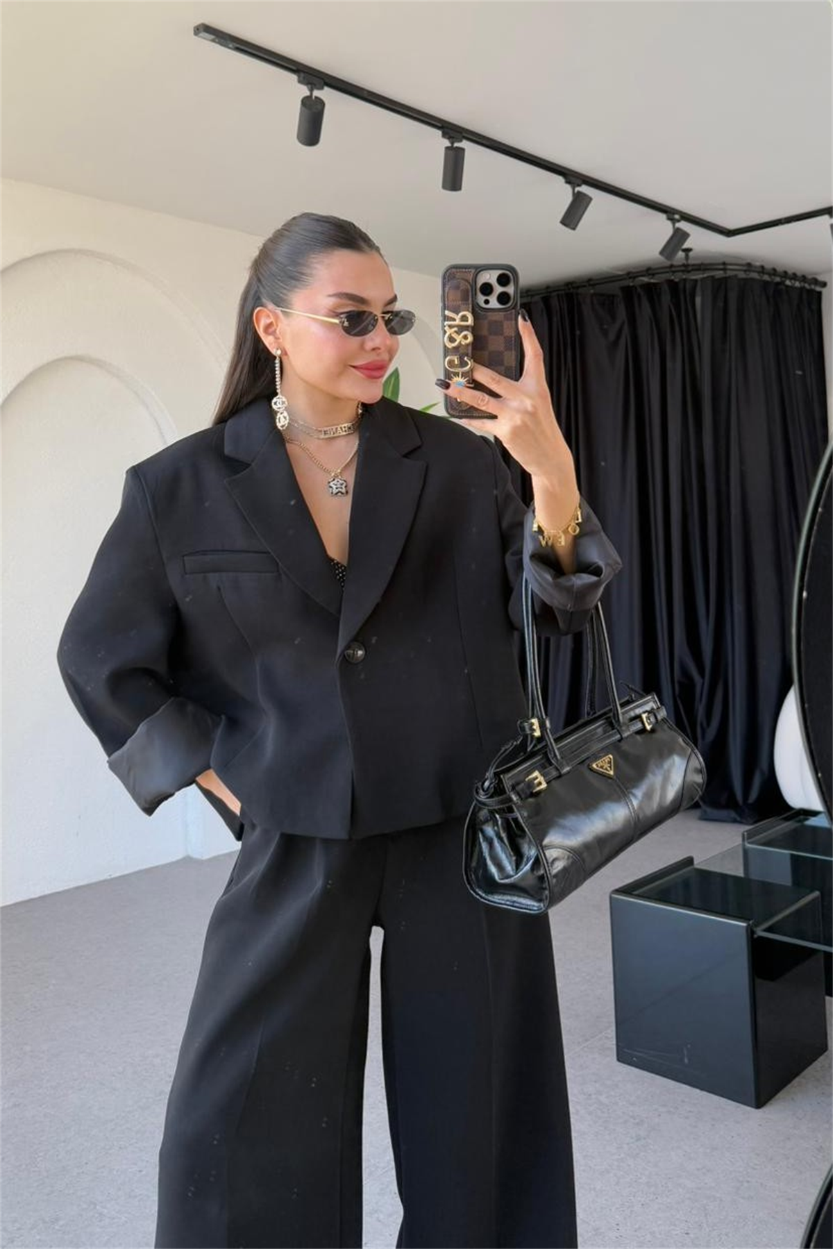 Vitabella Siyah Premium Blazer Takım