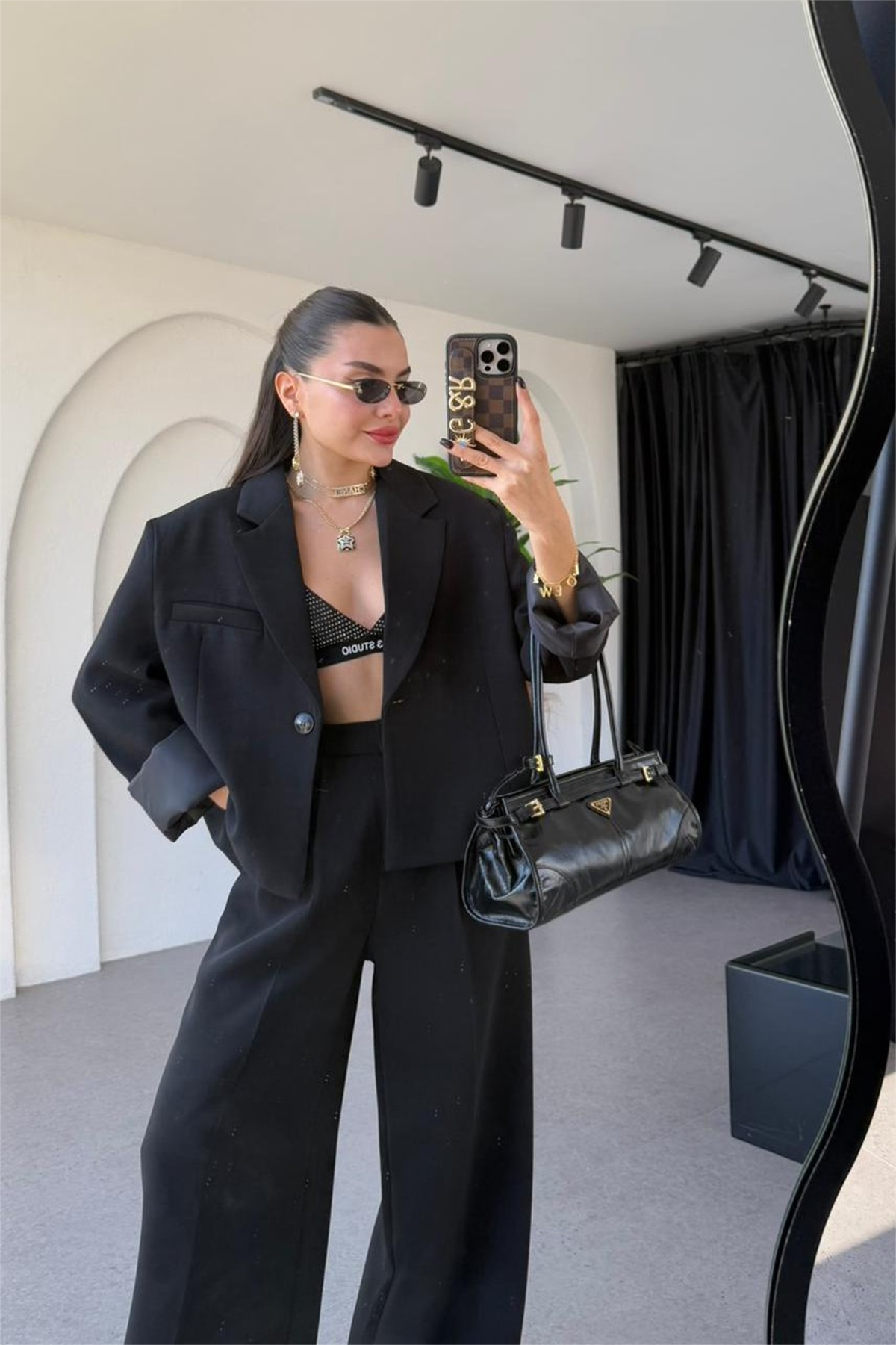 Vitabella Siyah Premium Blazer Takım