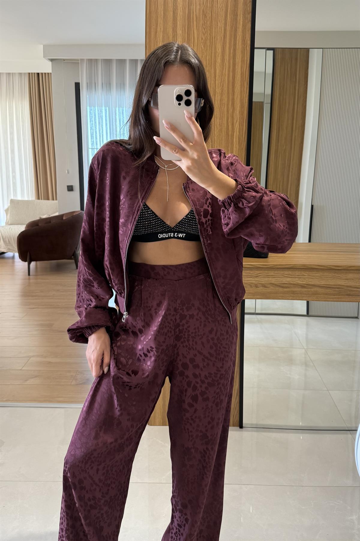 Vittoria Bordo Saten Ceket