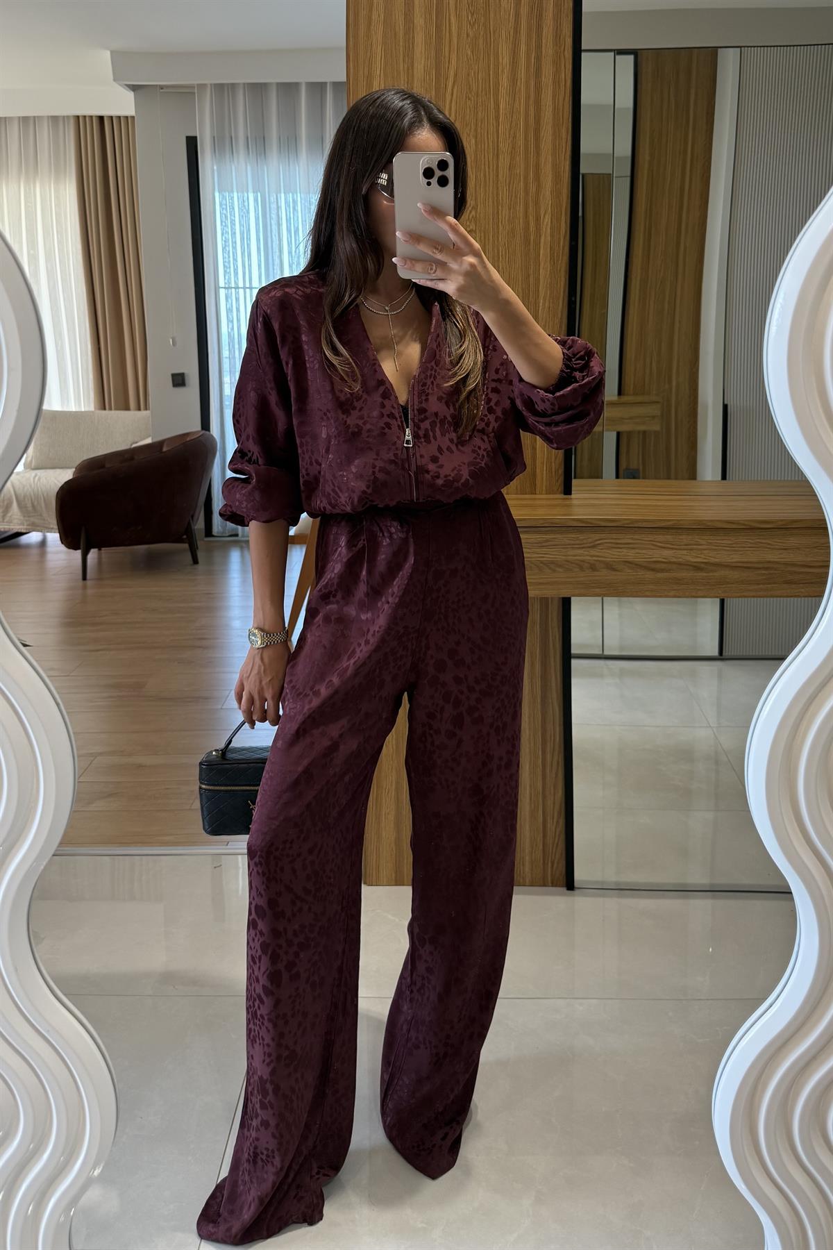 Vittoria Bordo Saten Pantolon