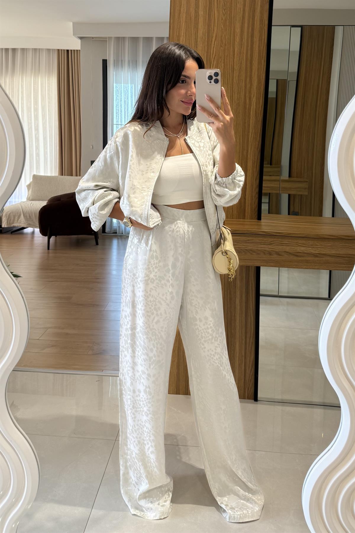 Vittoria Taş Saten Pantolon