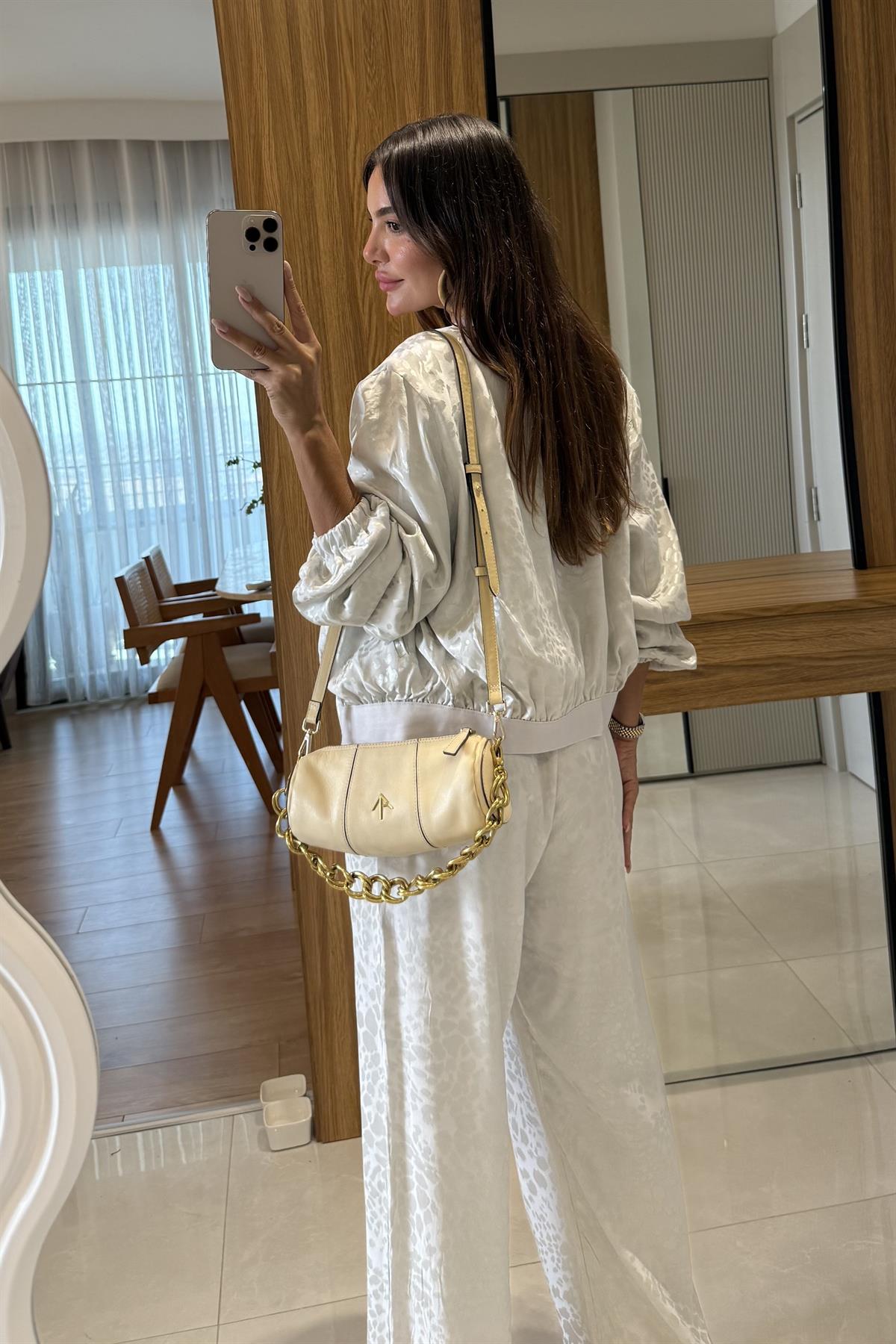 Vittoria Taş Saten Pantolon