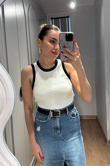 Vivre Kare Tokalı Siyah Kemer