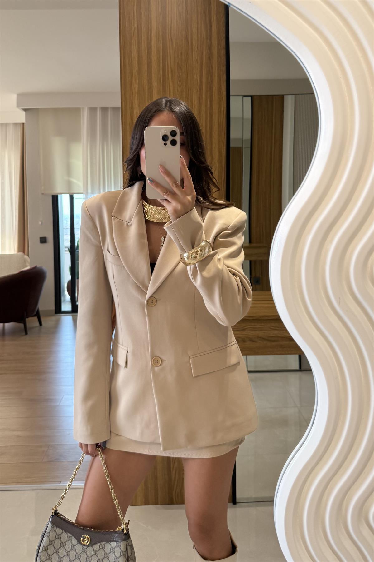 Viyanna Bej Etekli Premium Takım