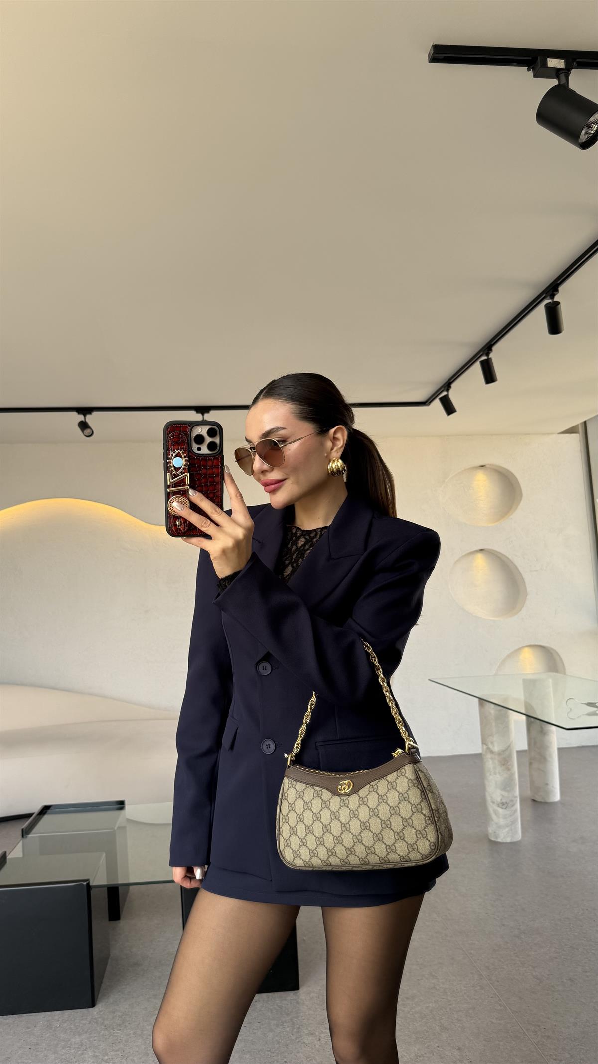 Viyanna Lacivert Etekli Premium Takım