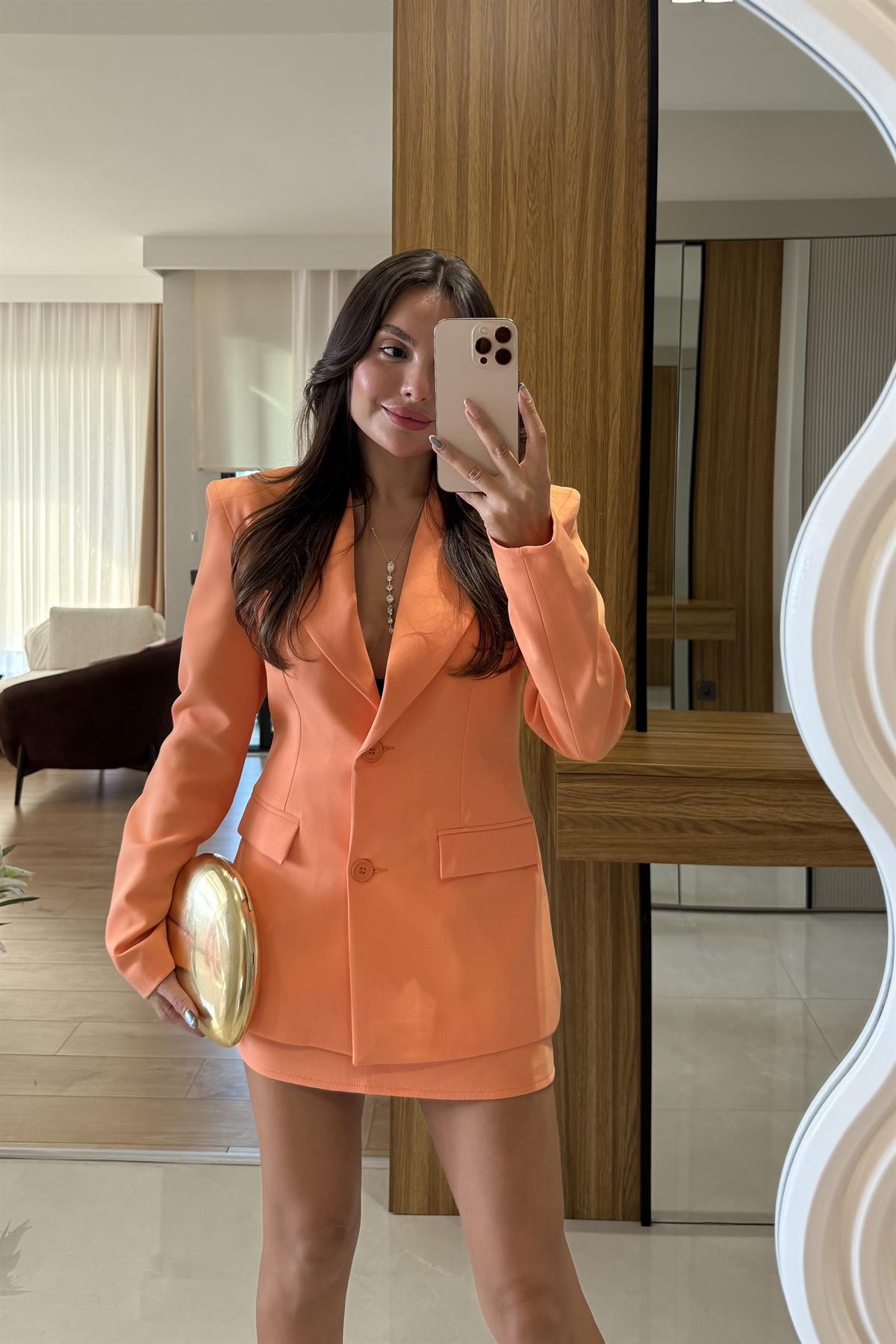 Viyanna Turuncu Etekli Premium Takım