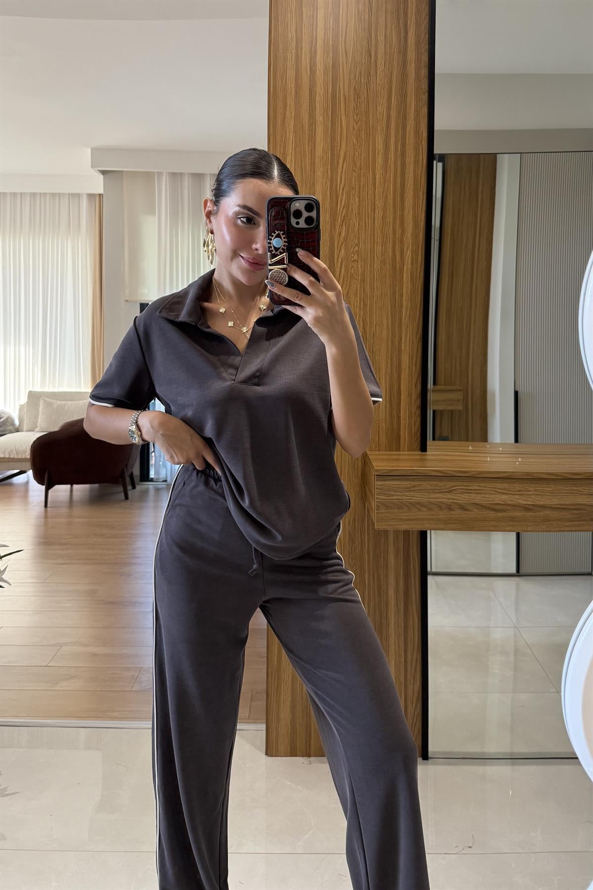 Wans Kahve Biyeli Pike Modal Takım