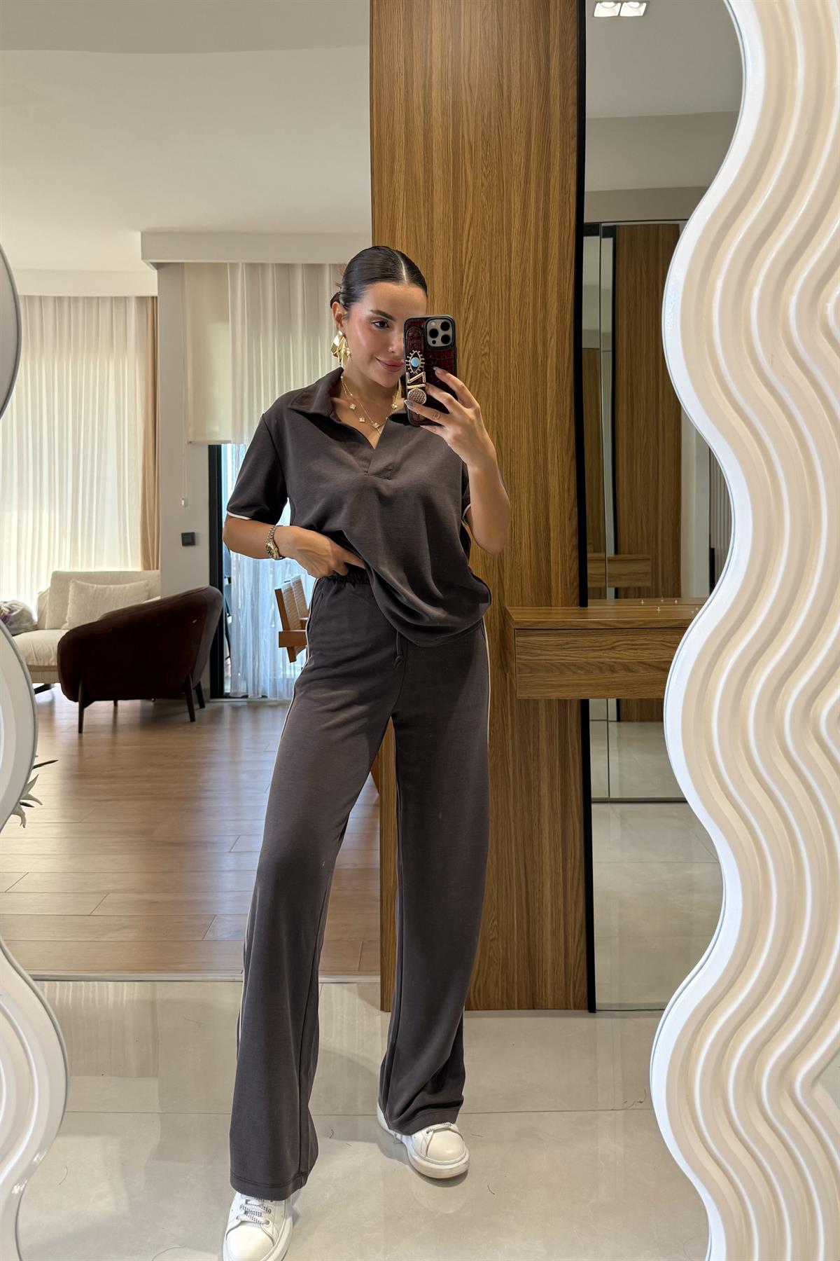 Wans Kahve Biyeli Pike Modal Takım