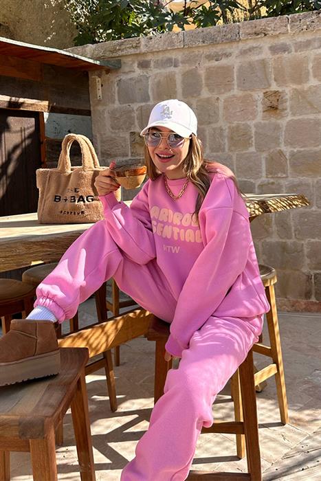 Wardrobe Essentials Pembe Eşofman Takım