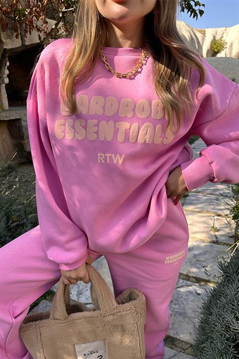 Wardrobe Essentials Pembe Eşofman Takım