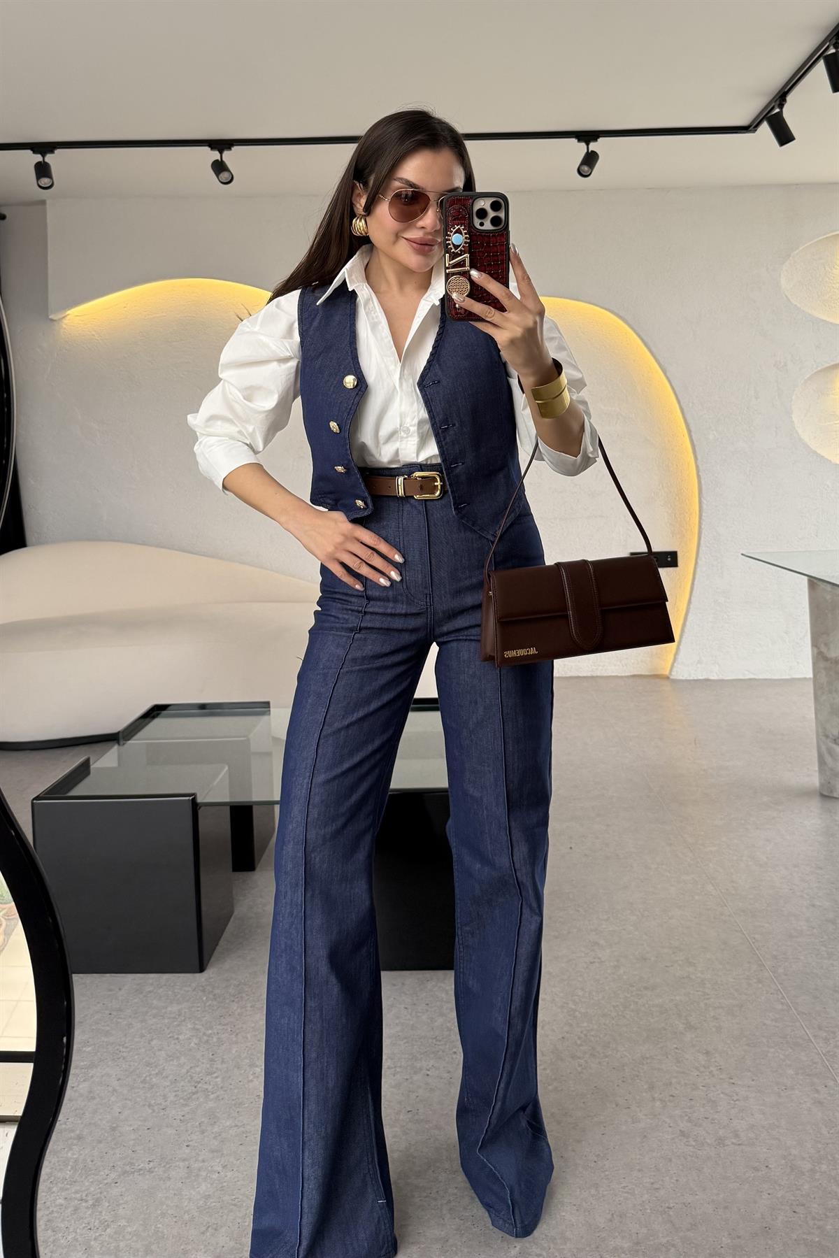 Enrico Çımalı Denim Pantolon  