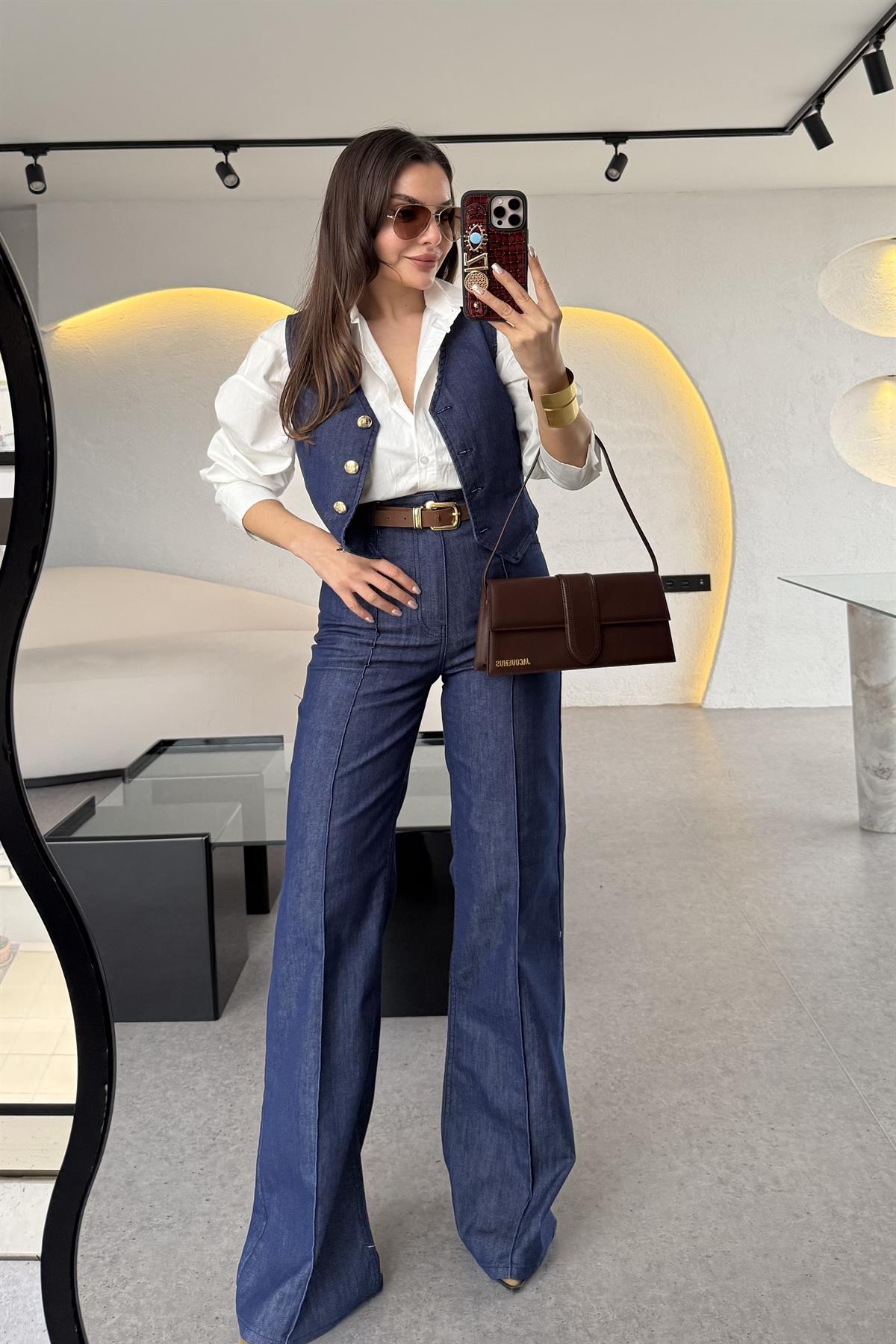 Enrico Çımalı Denim Pantolon  