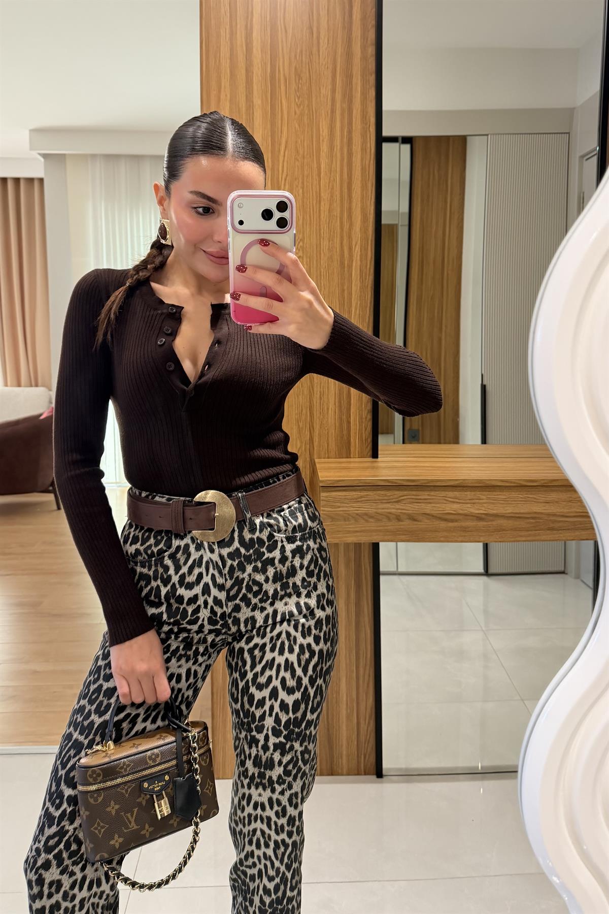 Wilfred Acı Kahve Düğmeli Fitilli Body 